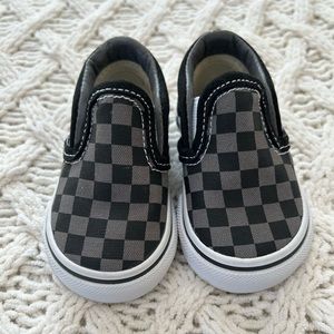Baby Checkered Vans size 2